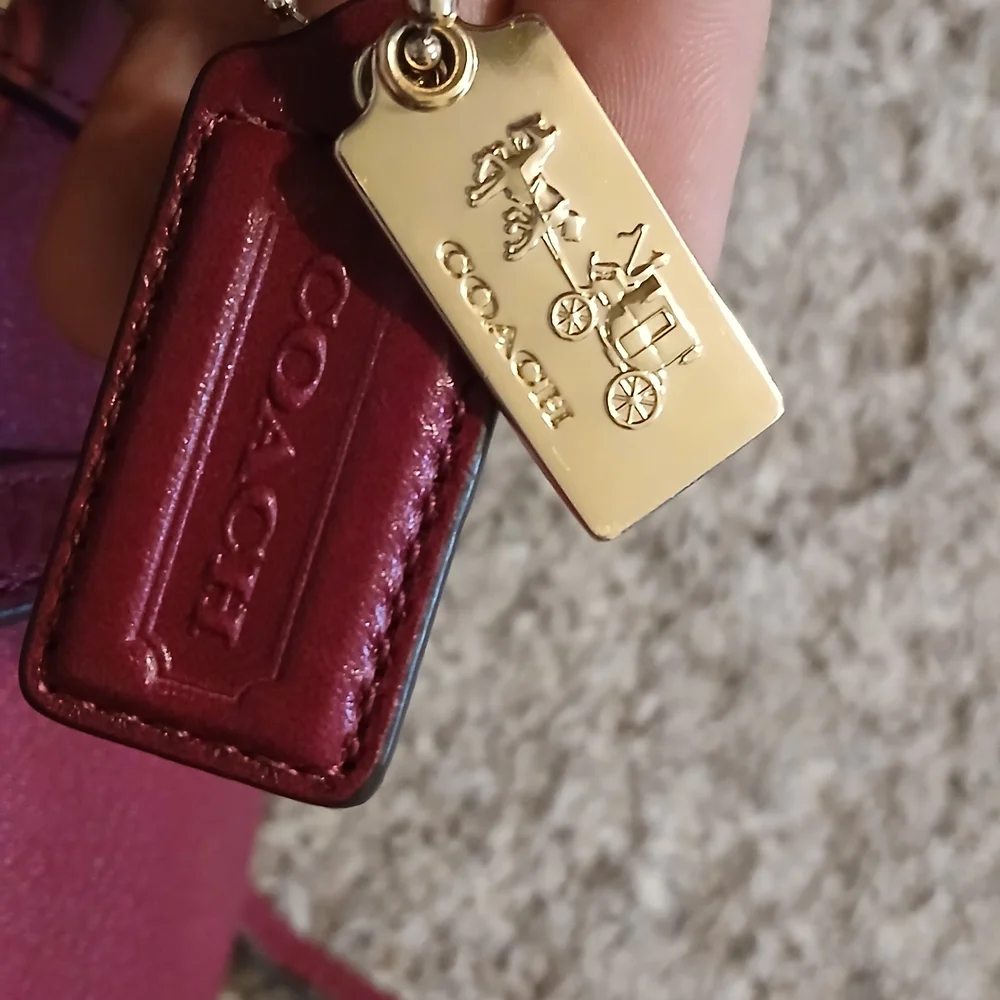 ❤️Coach Pebbled Leather Satchel Crossbody – Raspberry Red – Double Hangtags - Picture 2 of 9